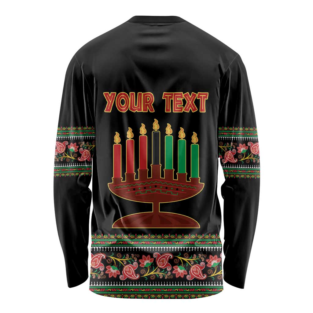 Personalized African-American Kwanzaa Long Sleeve Shirt Dashiki Mix Paisley Pattern - Wonder Print Shop