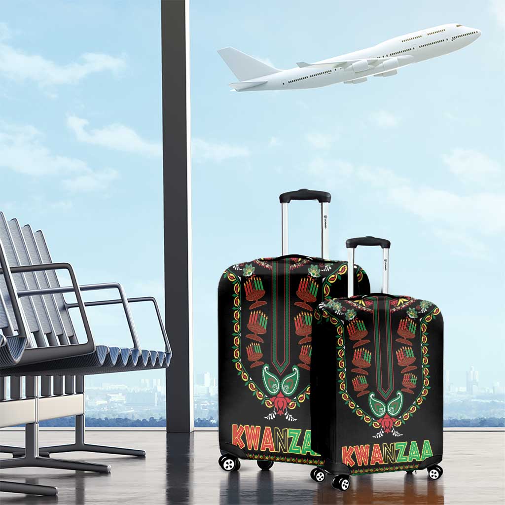 African-American Kwanzaa Luggage Cover Dashiki Mix Paisley Pattern - Wonder Print Shop