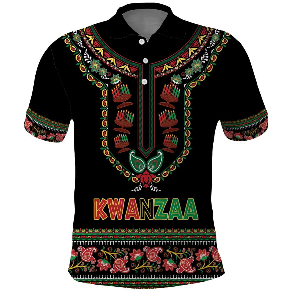 Personalized African-American Kwanzaa Polo Shirt Dashiki Mix Paisley Pattern - Wonder Print Shop