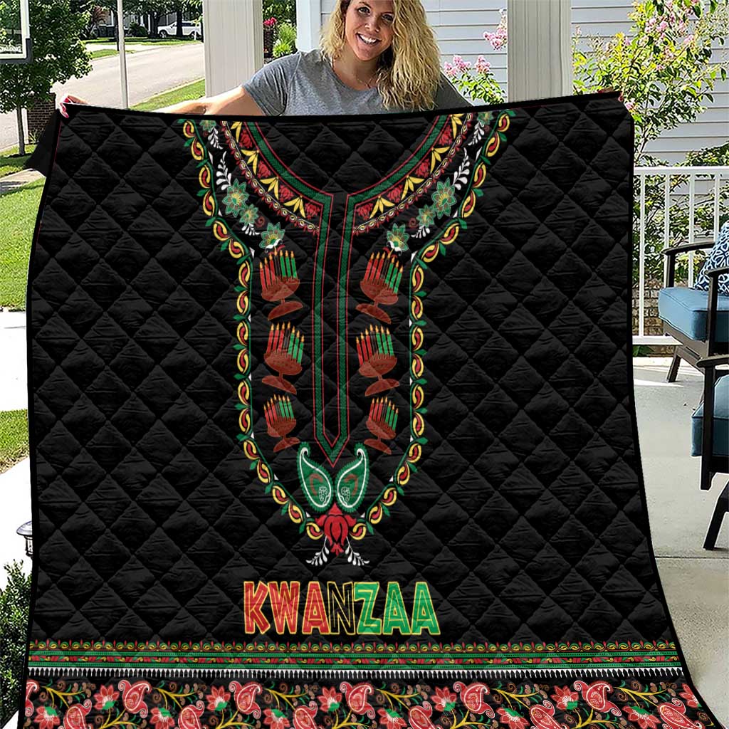 African-American Kwanzaa Quilt Dashiki Mix Paisley Pattern - Wonder Print Shop