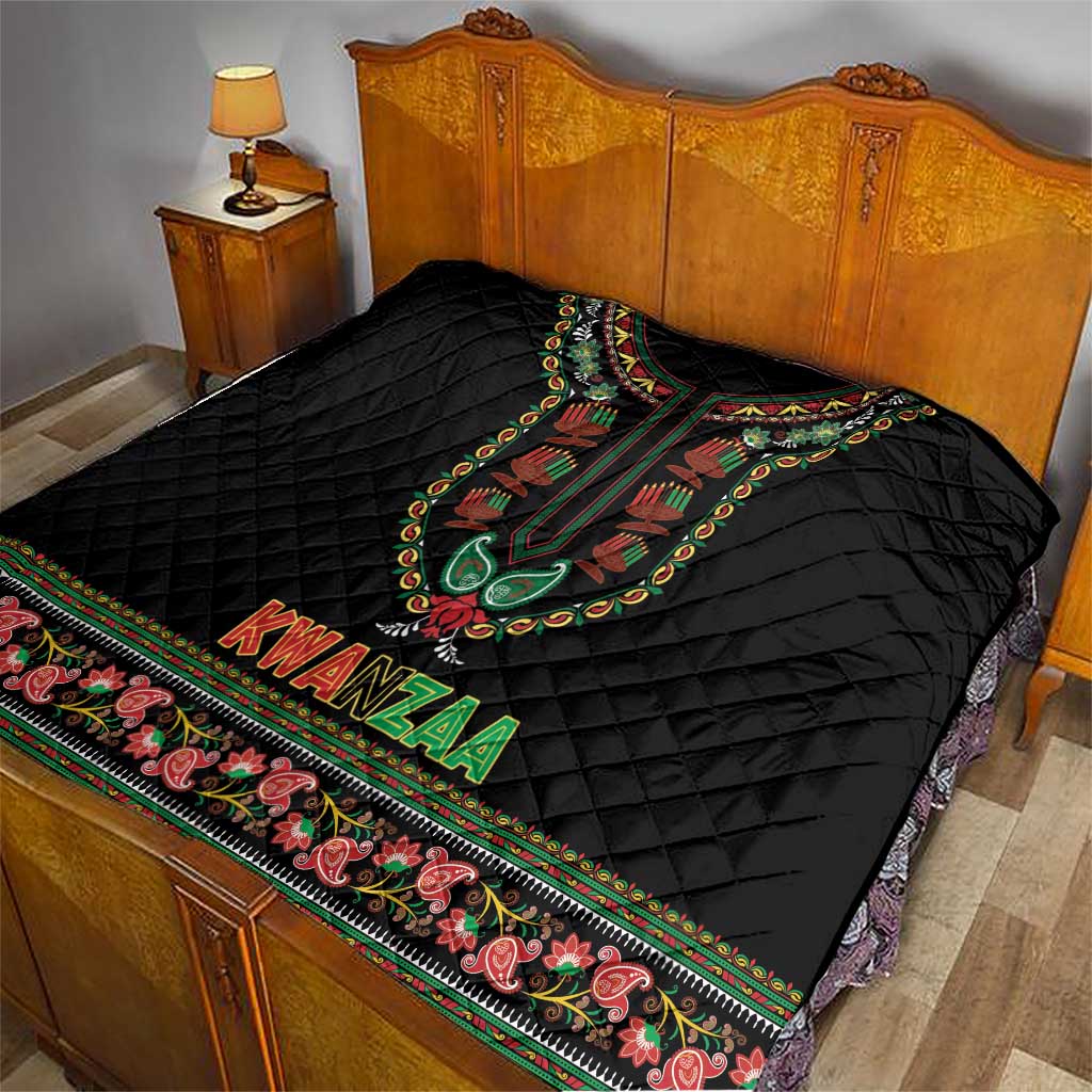 African-American Kwanzaa Quilt Dashiki Mix Paisley Pattern - Wonder Print Shop