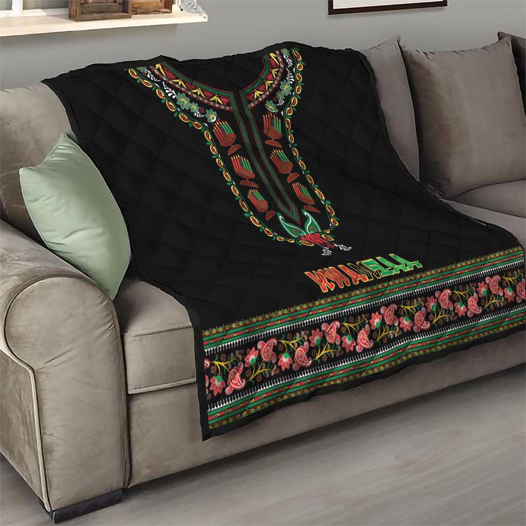 African-American Kwanzaa Quilt Dashiki Mix Paisley Pattern - Wonder Print Shop