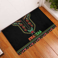 African-American Kwanzaa Rubber Doormat Dashiki Mix Paisley Pattern - Wonder Print Shop