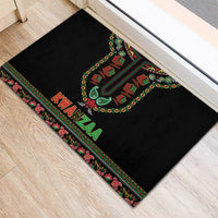 African-American Kwanzaa Rubber Doormat Dashiki Mix Paisley Pattern - Wonder Print Shop