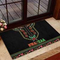 African-American Kwanzaa Rubber Doormat Dashiki Mix Paisley Pattern - Wonder Print Shop