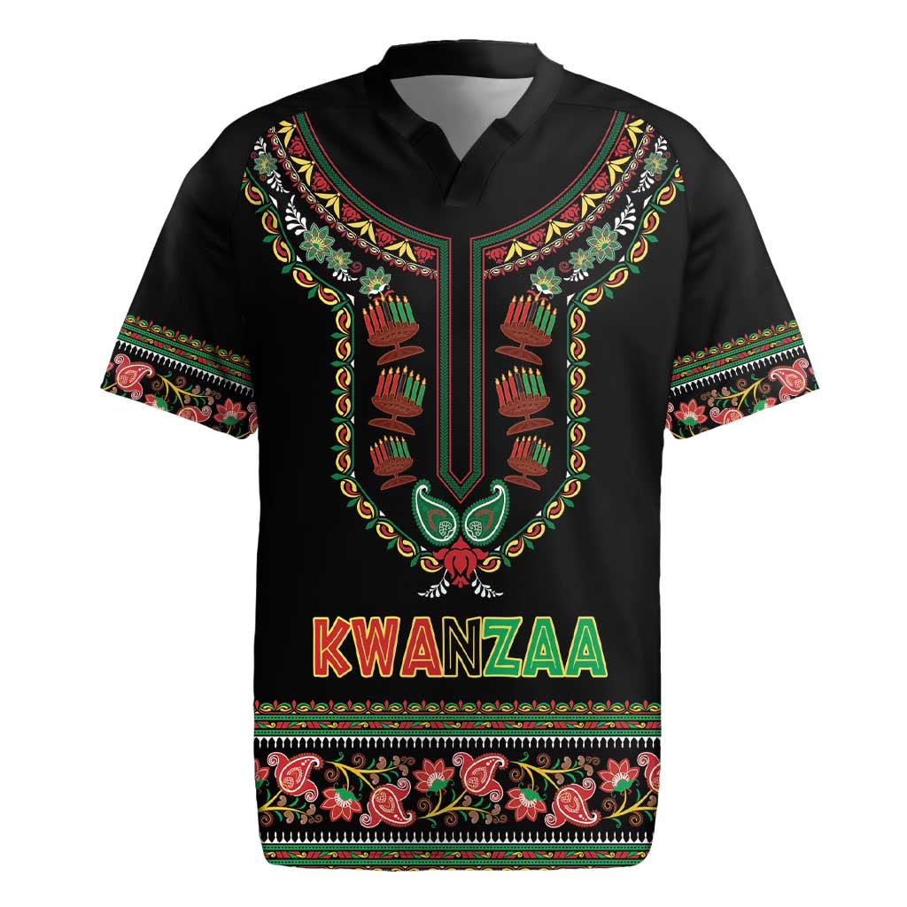 Personalized African-American Kwanzaa Rugby Jersey Dashiki Mix Paisley Pattern - Wonder Print Shop