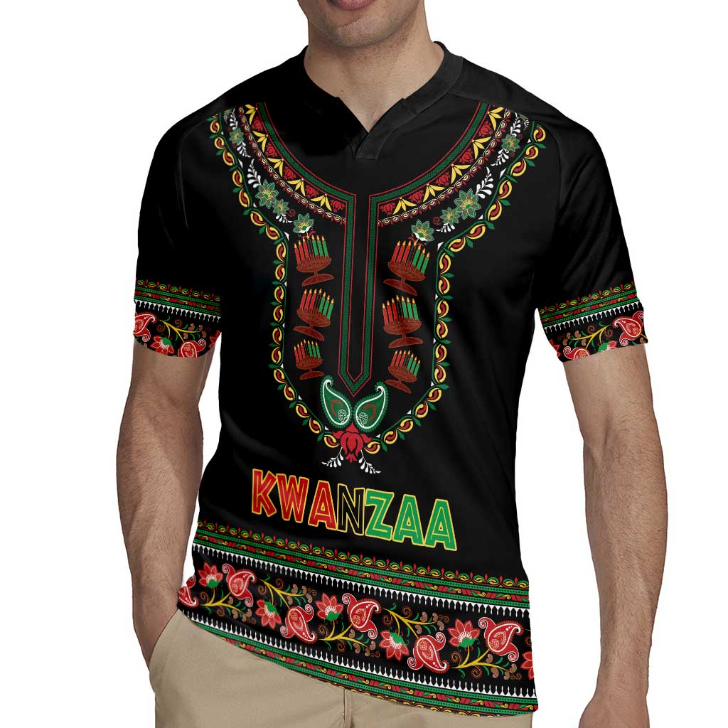 Personalized African-American Kwanzaa Rugby Jersey Dashiki Mix Paisley Pattern - Wonder Print Shop