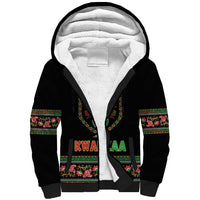 Personalized African-American Kwanzaa Sherpa Hoodie Dashiki Mix Paisley Pattern - Wonder Print Shop