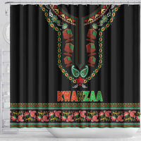 African-American Kwanzaa Shower Curtain Dashiki Mix Paisley Pattern