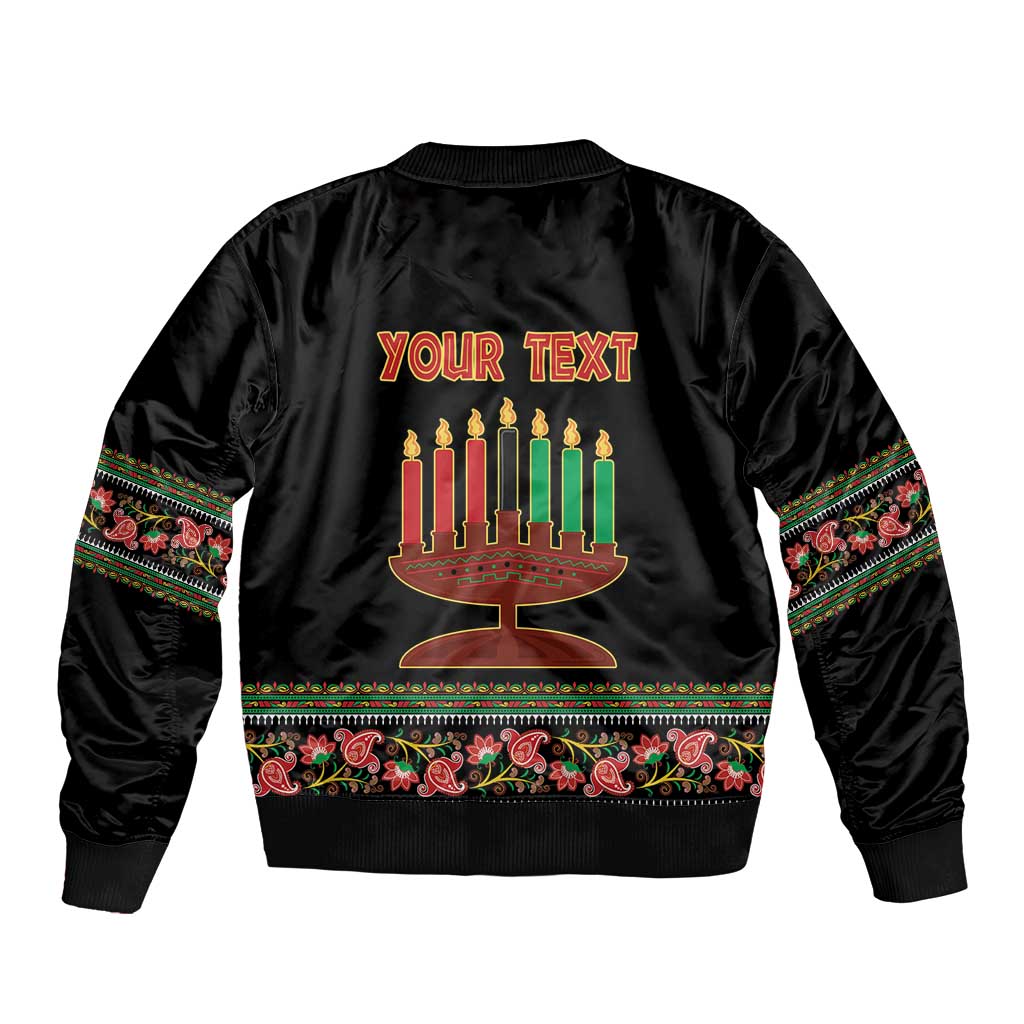 Personalized African-American Kwanzaa Sleeve Zip Bomber Jacket Dashiki Mix Paisley Pattern - Wonder Print Shop