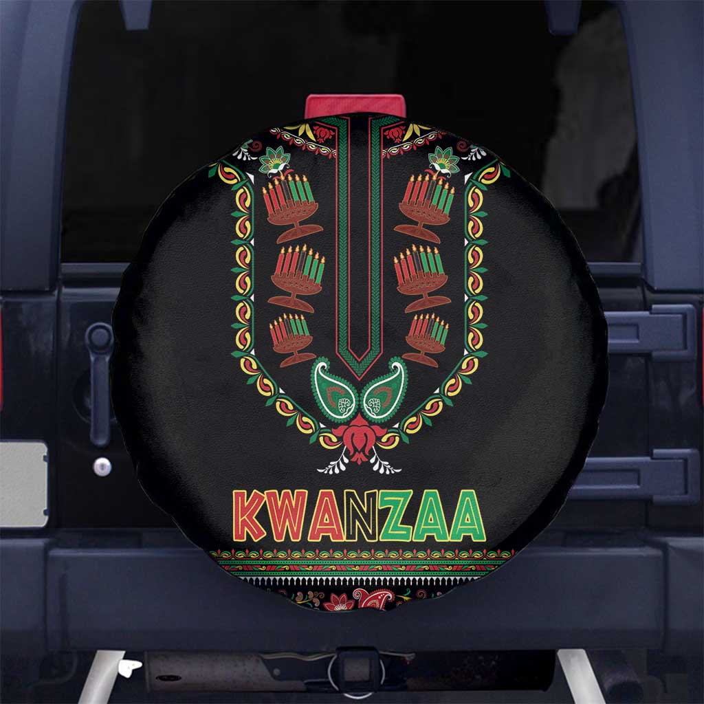 African-American Kwanzaa Spare Tire Cover Dashiki Mix Paisley Pattern - Wonder Print Shop