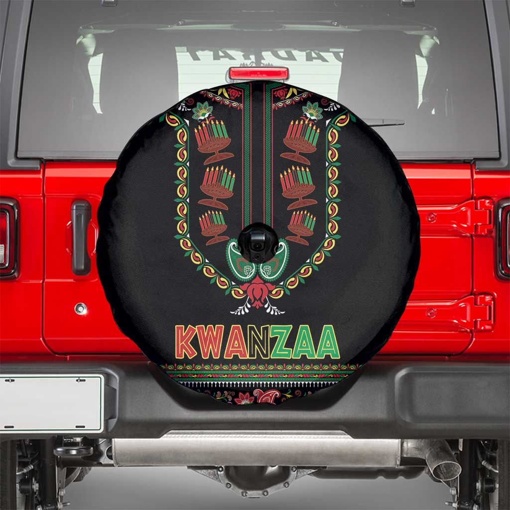African-American Kwanzaa Spare Tire Cover Dashiki Mix Paisley Pattern - Wonder Print Shop