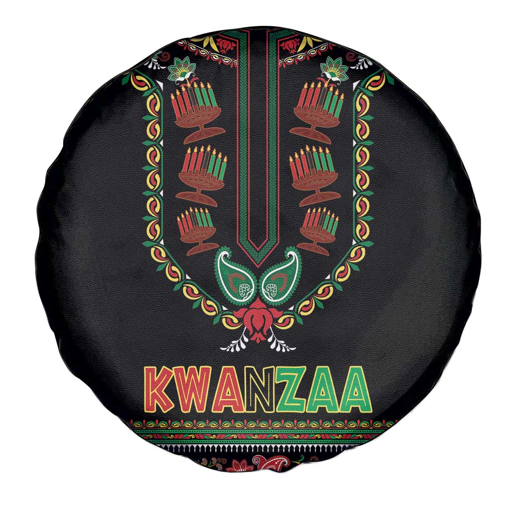 African-American Kwanzaa Spare Tire Cover Dashiki Mix Paisley Pattern - Wonder Print Shop