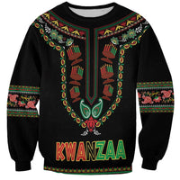 Personalized African-American Kwanzaa Sweatshirt Dashiki Mix Paisley Pattern - Wonder Print Shop