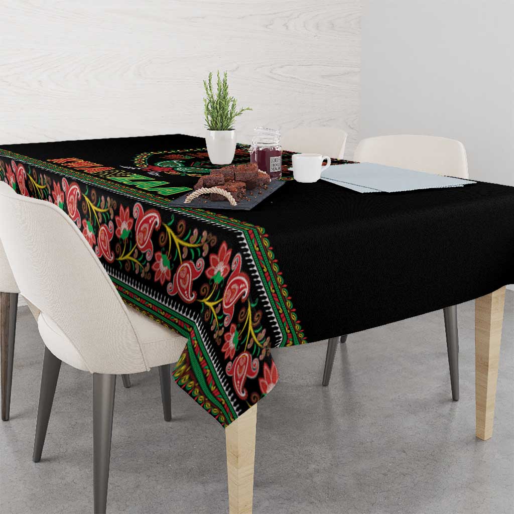 African-American Kwanzaa Tablecloth Dashiki Mix Paisley Pattern - Wonder Print Shop