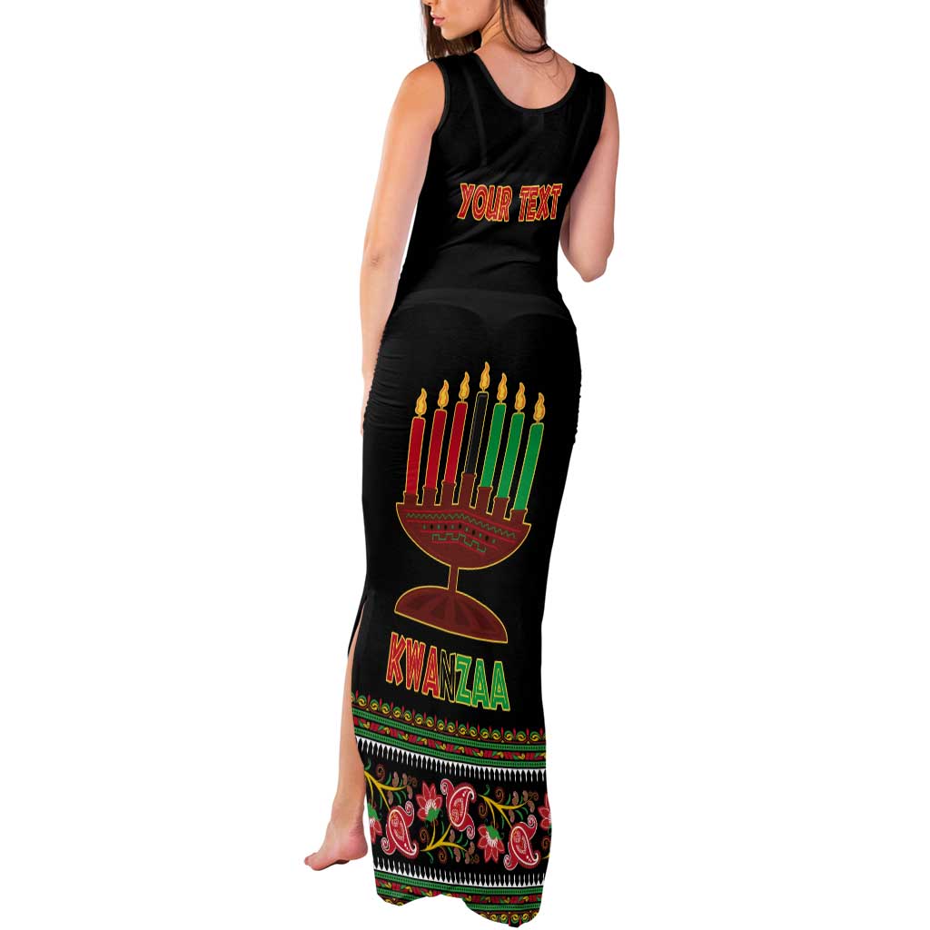 Personalized African-American Kwanzaa Tank Maxi Dress Dashiki Mix Paisley Pattern - Wonder Print Shop