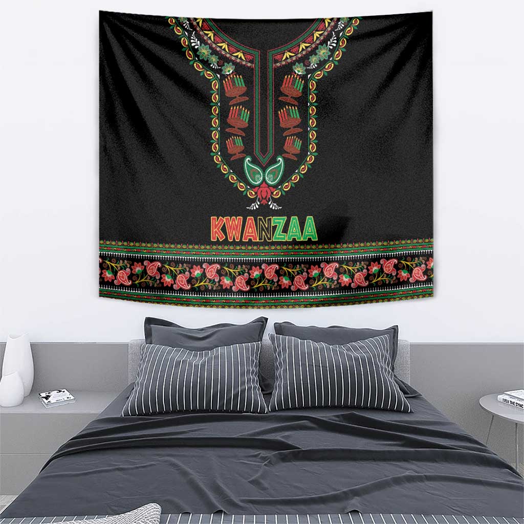 African-American Kwanzaa Tapestry Dashiki Mix Paisley Pattern - Wonder Print Shop