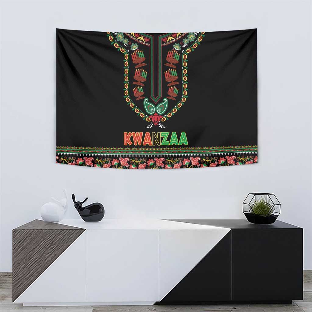 African-American Kwanzaa Tapestry Dashiki Mix Paisley Pattern - Wonder Print Shop