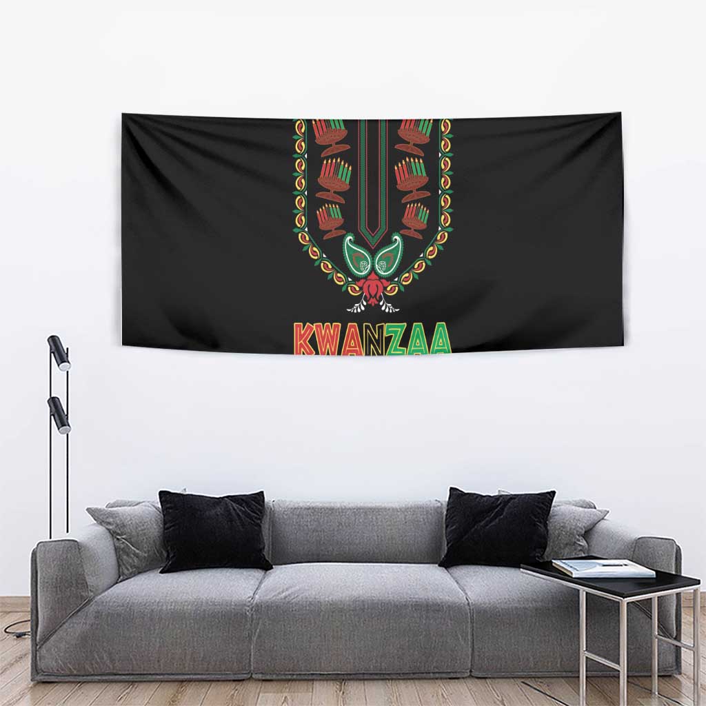 African-American Kwanzaa Tapestry Dashiki Mix Paisley Pattern - Wonder Print Shop
