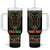 Personalized African-American Kwanzaa Tumbler With Handle Dashiki Mix Paisley Pattern - Wonder Print Shop