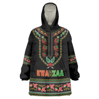 Personalized African-American Kwanzaa Wearable Blanket Hoodie Dashiki Mix Paisley Pattern - Wonder Print Shop