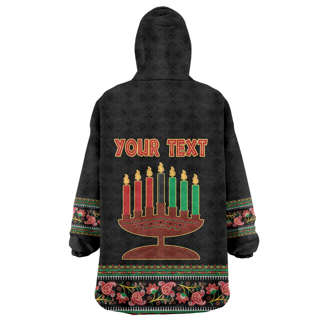 Personalized African-American Kwanzaa Wearable Blanket Hoodie Dashiki Mix Paisley Pattern - Wonder Print Shop