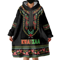 Personalized African-American Kwanzaa Wearable Blanket Hoodie Dashiki Mix Paisley Pattern - Wonder Print Shop