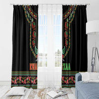 African-American Kwanzaa Window Curtain Dashiki Mix Paisley Pattern - Wonder Print Shop