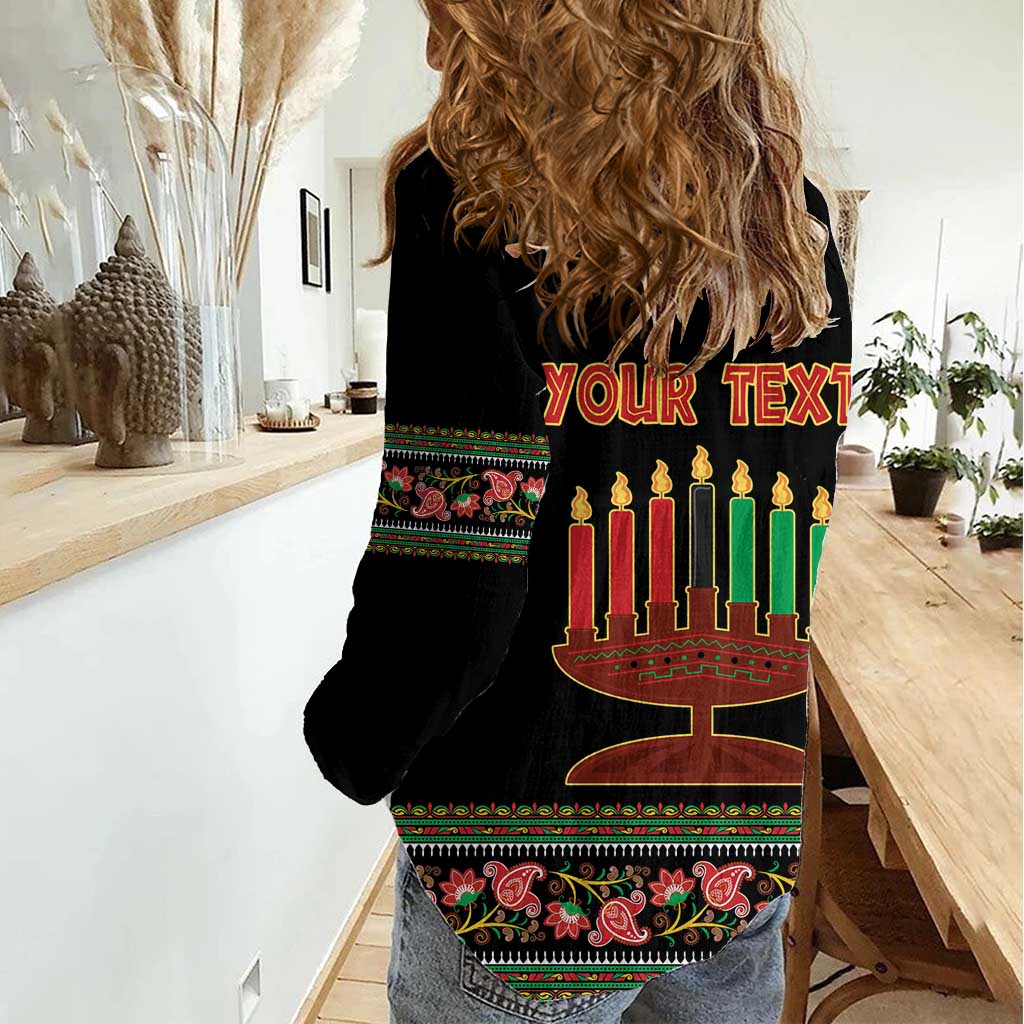 Personalized African-American Kwanzaa Women Casual Shirt Dashiki Mix Paisley Pattern - Wonder Print Shop