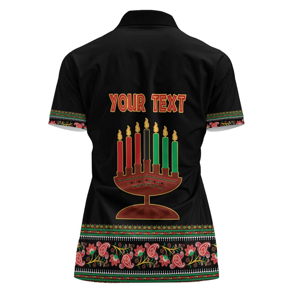 Personalized African-American Kwanzaa Women Polo Shirt Dashiki Mix Paisley Pattern - Wonder Print Shop