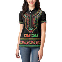 Personalized African-American Kwanzaa Women Polo Shirt Dashiki Mix Paisley Pattern - Wonder Print Shop