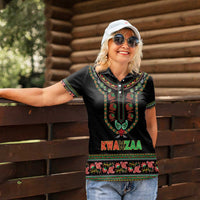 Personalized African-American Kwanzaa Women Polo Shirt Dashiki Mix Paisley Pattern - Wonder Print Shop