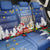 Merry Chrismukkah Back Car Seat Cover Hanukkah Memorah Mix Poinsettia - Wonder Print Shop