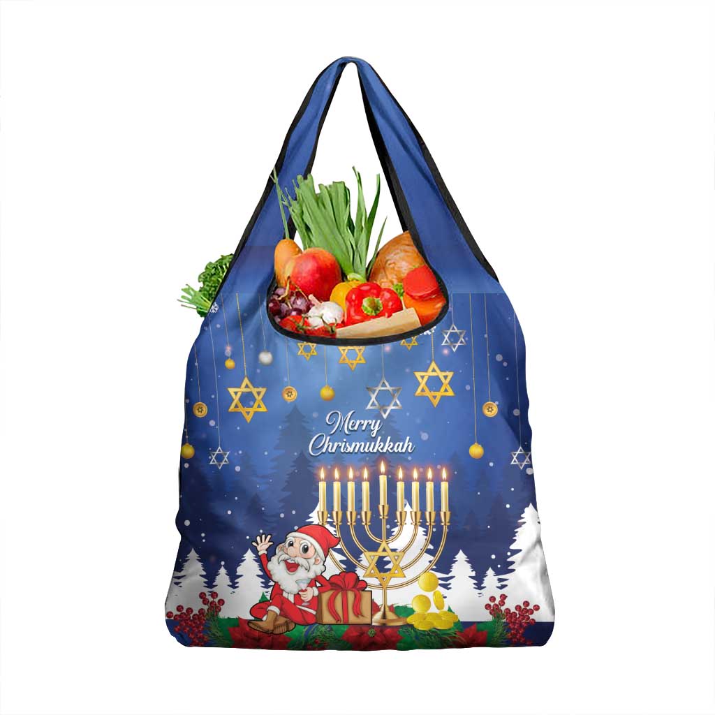 Merry Chrismukkah Grocery Bag Hanukkah Memorah Mix Poinsettia