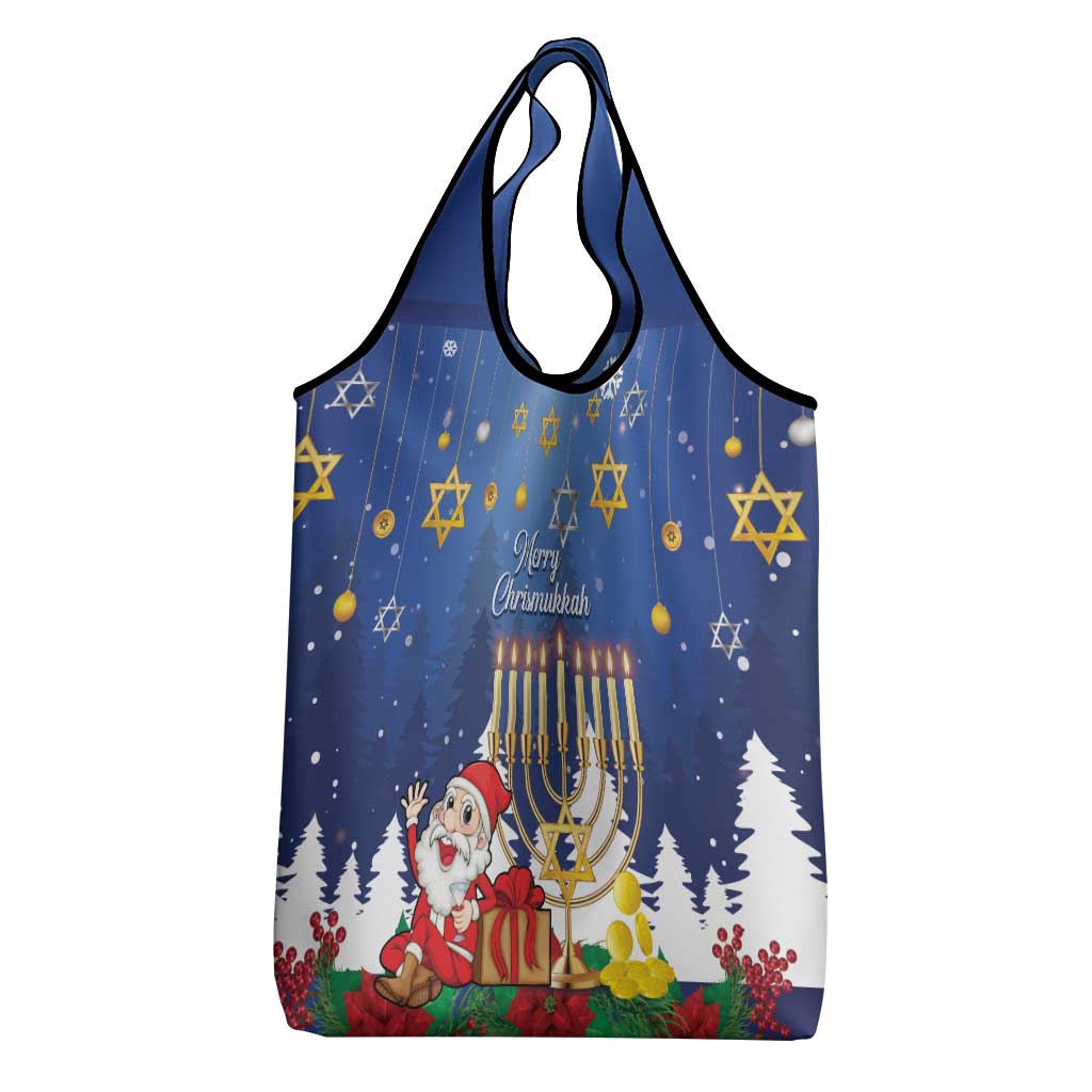Merry Chrismukkah Grocery Bag Hanukkah Memorah Mix Poinsettia