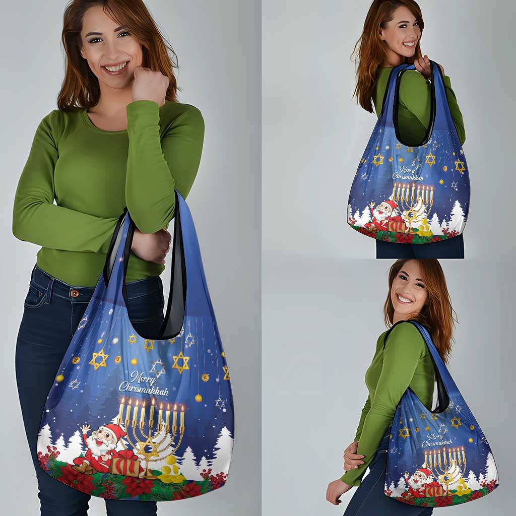 Merry Chrismukkah Grocery Bag Hanukkah Memorah Mix Poinsettia