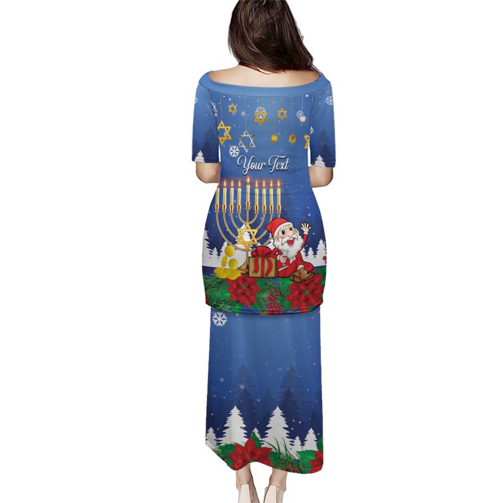 Personalised Merry Chrismukkah Puletasi Hanukkah Memorah Mix Poinsettia - Wonder Print Shop