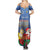 Personalised Merry Chrismukkah Summer Maxi Dress Hanukkah Memorah Mix Poinsettia - Wonder Print Shop