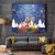 Merry Chrismukkah Tapestry Hanukkah Memorah Mix Poinsettia - Wonder Print Shop