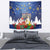 Merry Chrismukkah Tapestry Hanukkah Memorah Mix Poinsettia - Wonder Print Shop
