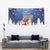 Merry Chrismukkah Tapestry Hanukkah Memorah Mix Poinsettia - Wonder Print Shop