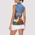Personalised Merry Chrismukkah Women Sleeveless Polo Shirt Hanukkah Memorah Mix Poinsettia - Wonder Print Shop