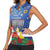 Personalised Merry Chrismukkah Women Sleeveless Polo Shirt Hanukkah Memorah Mix Poinsettia - Wonder Print Shop