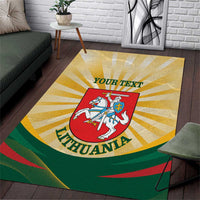 Personalised Lithuania Independence Day Area Rug Coat Of Arms Proud - Wonder Print Shop