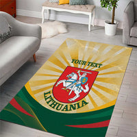 Personalised Lithuania Independence Day Area Rug Coat Of Arms Proud - Wonder Print Shop