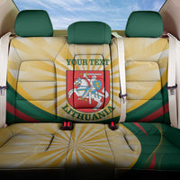 Personalised Lithuania Independence Day Back Car Seat Cover Coat Of Arms Proud - Wonder Print Shop