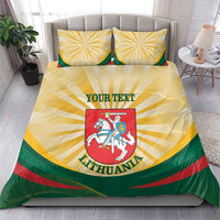 Personalised Lithuania Independence Day Bedding Set Coat Of Arms Proud - Wonder Print Shop