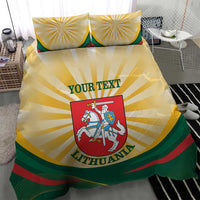 Personalised Lithuania Independence Day Bedding Set Coat Of Arms Proud - Wonder Print Shop