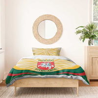 Personalised Lithuania Independence Day Bedding Set Coat Of Arms Proud - Wonder Print Shop