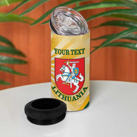 Personalised Lithuania Independence Day 4 in 1 Can Cooler Tumbler Coat Of Arms Proud - Wonder Print Shop